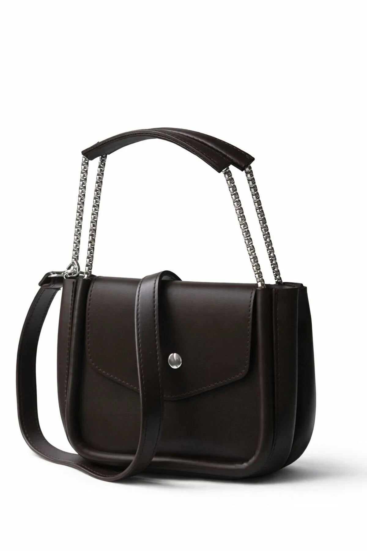 Orla – Sac à Main Chaîne Marron Chocolat