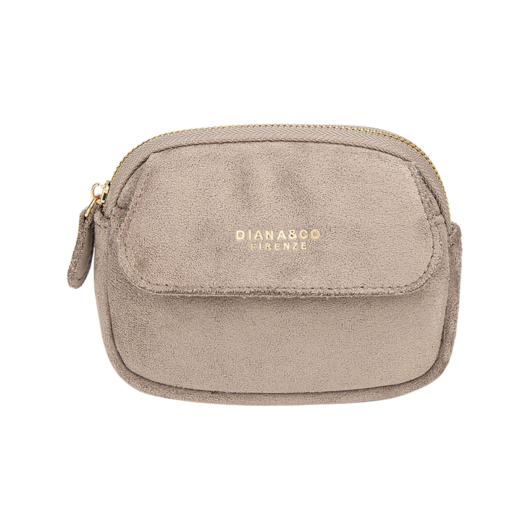 Porte-Monnaie Suédé Taupe