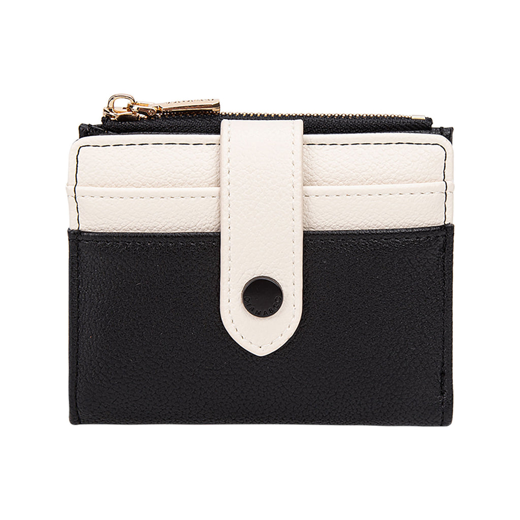 ortefeuille petit compact Diana&Co — languette à bouton