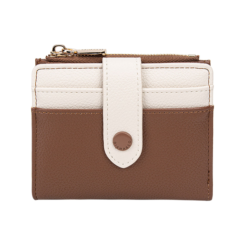ortefeuille petit compact Diana&Co — languette à bouton